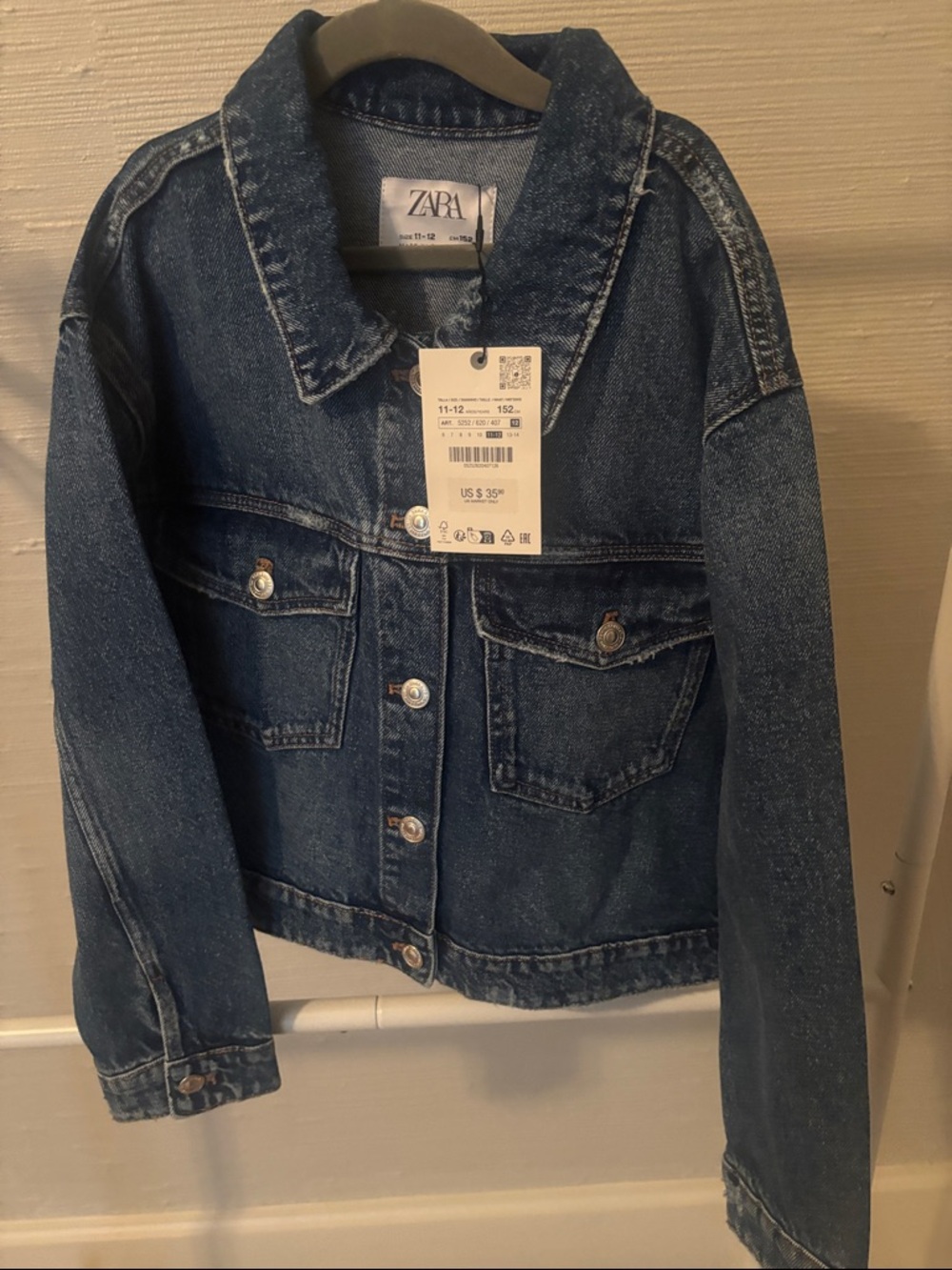 NWT Zara Kids Indigo Blue Denim Jacket